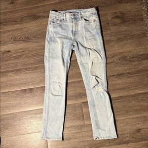 GAP Light Wash Distressed mid rise Skinny Jeans 25 / size 0